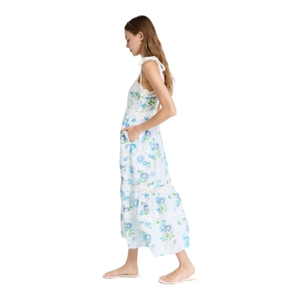 LoveShackFancy Ayala Dress in Blueberry Cloud - Picture 11 of 12